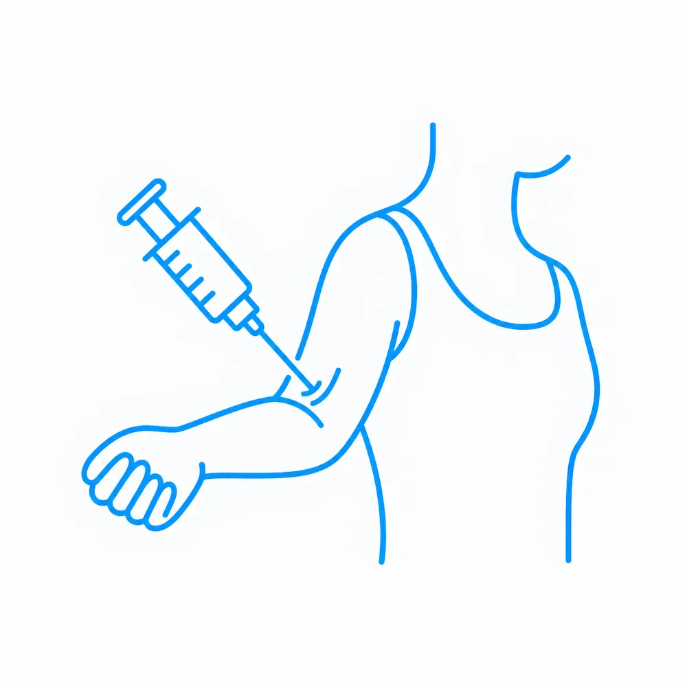 Icono de aplicación dirigida de la terapia celular por vía endovenosa