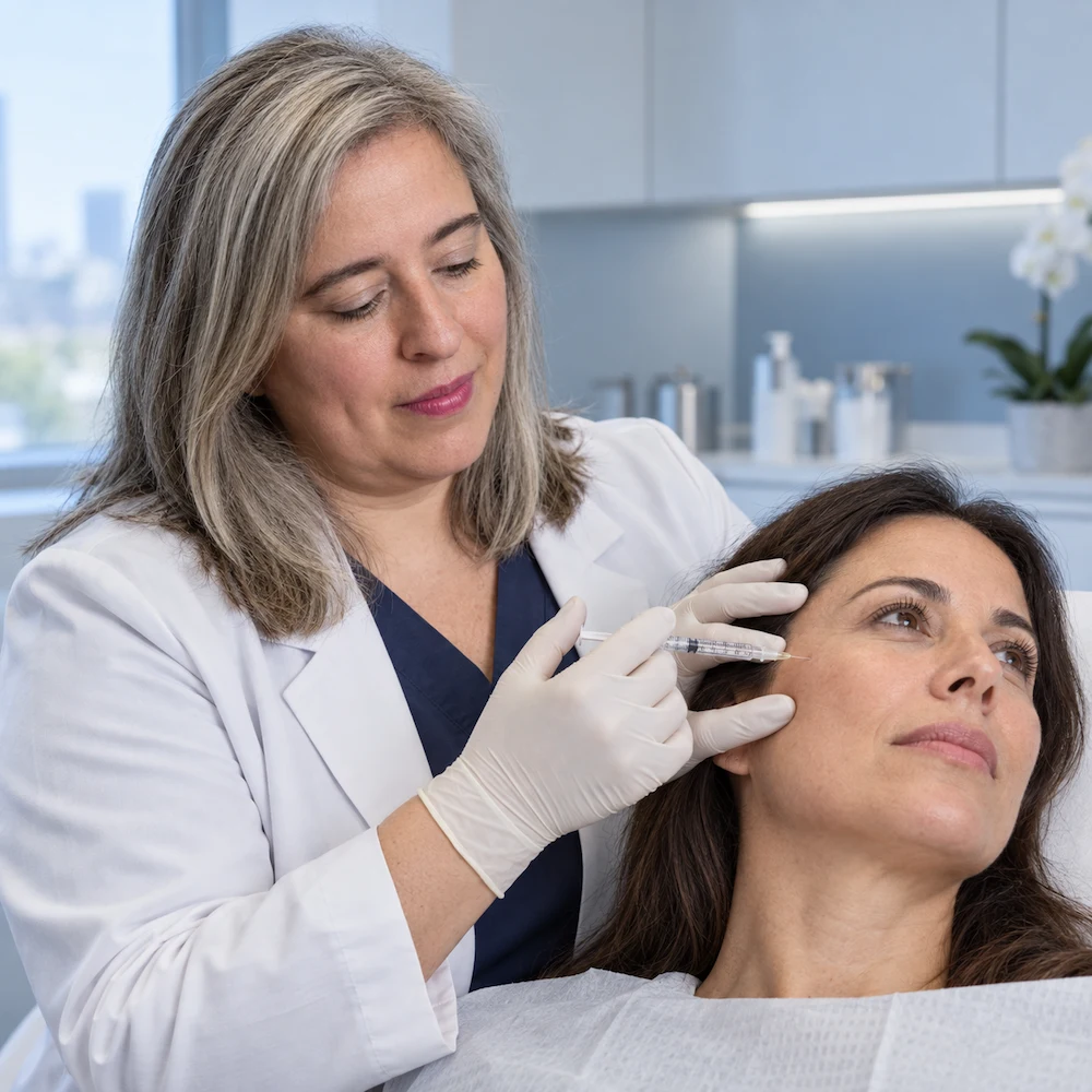Aplicación de terapia celular mediante microinyecciones en la dermis