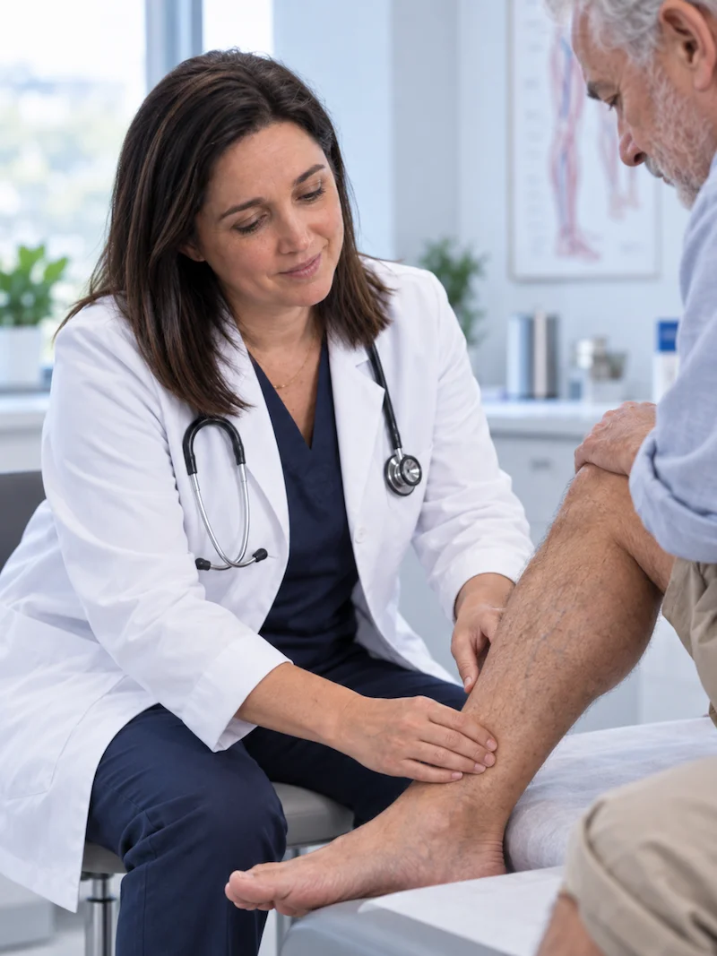 Representación del sistema arterial periférico y la circulación hacia las extremidades