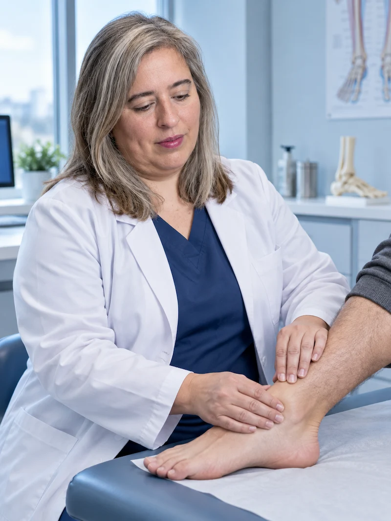 Anatomía del tobillo: tibia, peroné, astrágalo y ligamentos afectados por el dolor