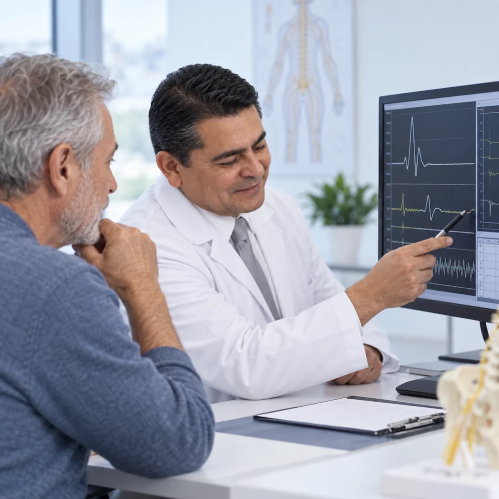 Evaluación médica del nervio mediano: historia clínica y estudios de conducción nerviosa